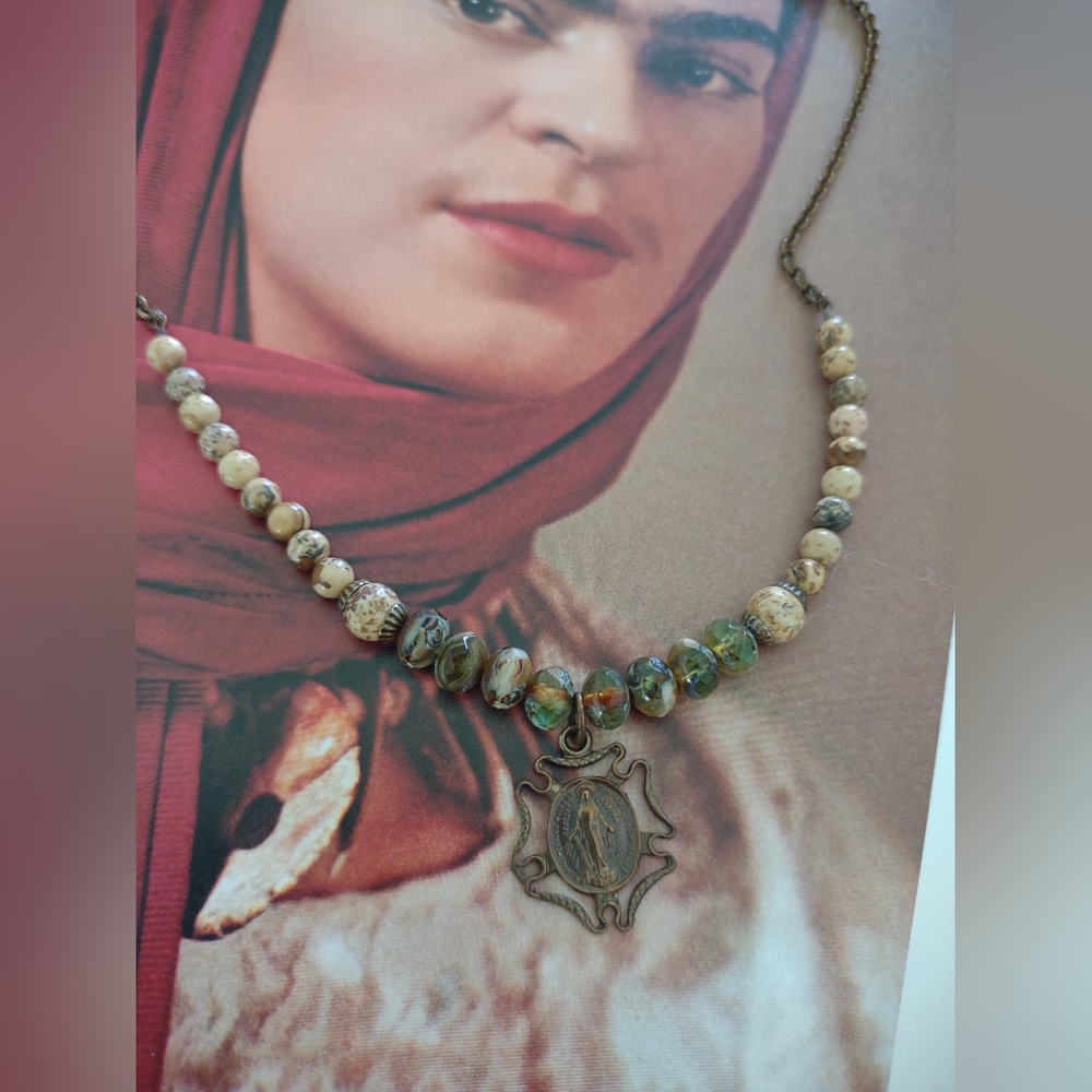 Miraculous Medal Beaded Necklace